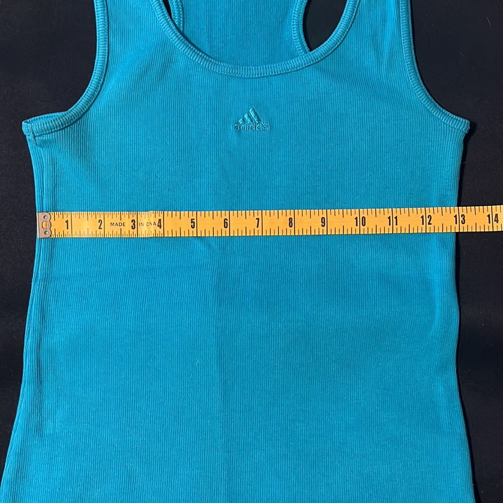 Adidas Blue Ribbed Tank - Picture 5 of 6